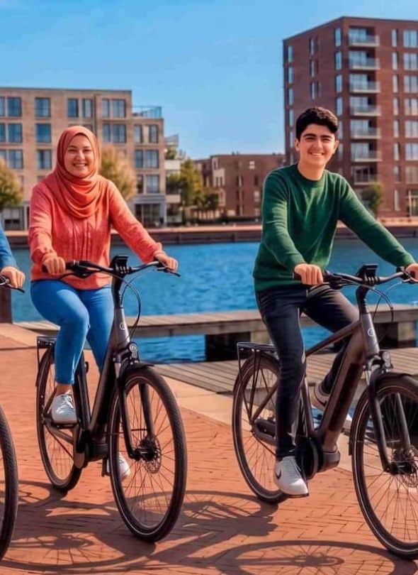 Gezin-fietst-samen-op-strandeiland-590x810